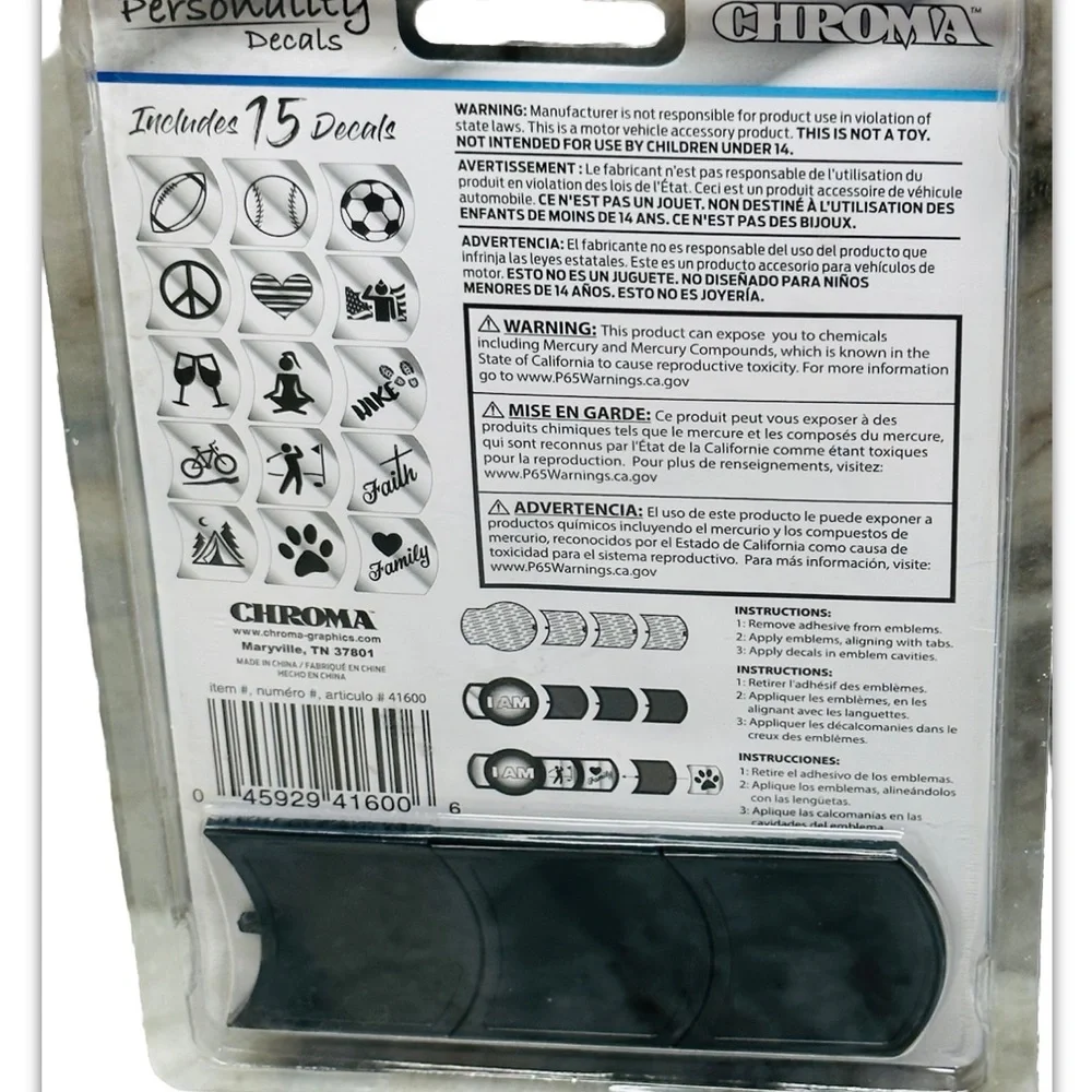 Chroma Personality Decals-Safe for glass windows